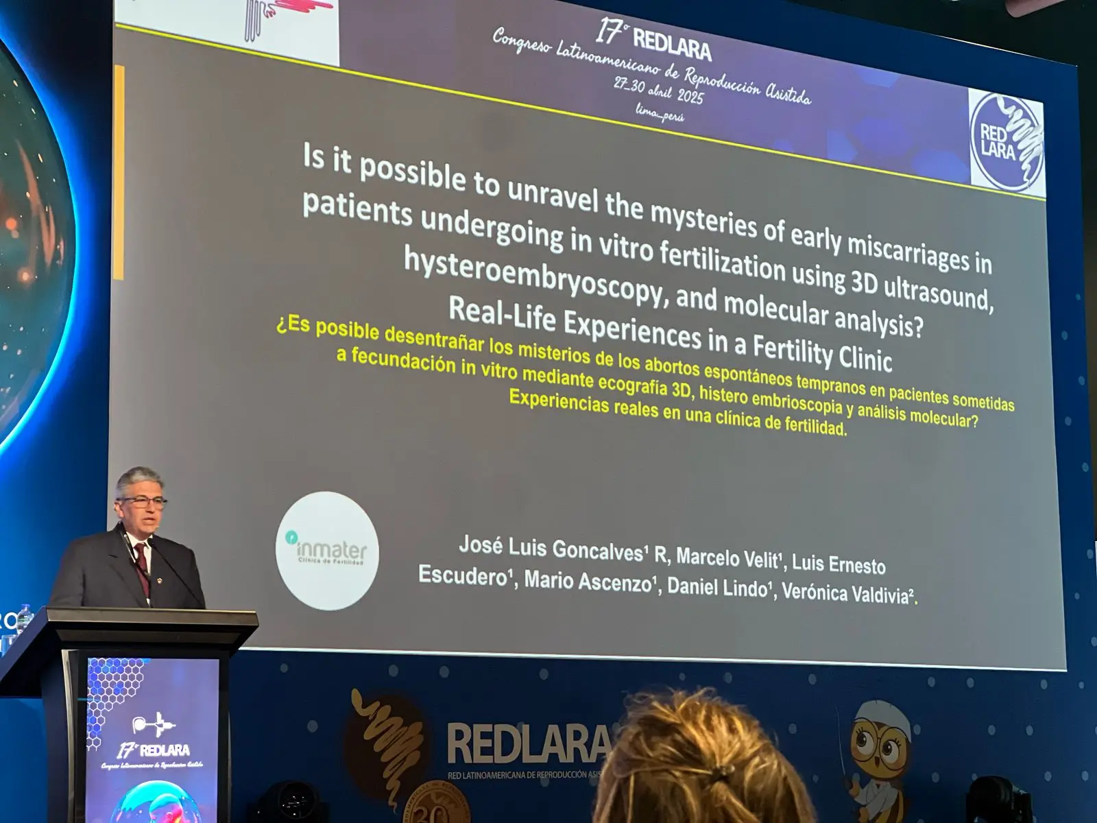 Dr. José Luis Goncalves presentando una ponencia científica en el Congreso REDLARA 2025