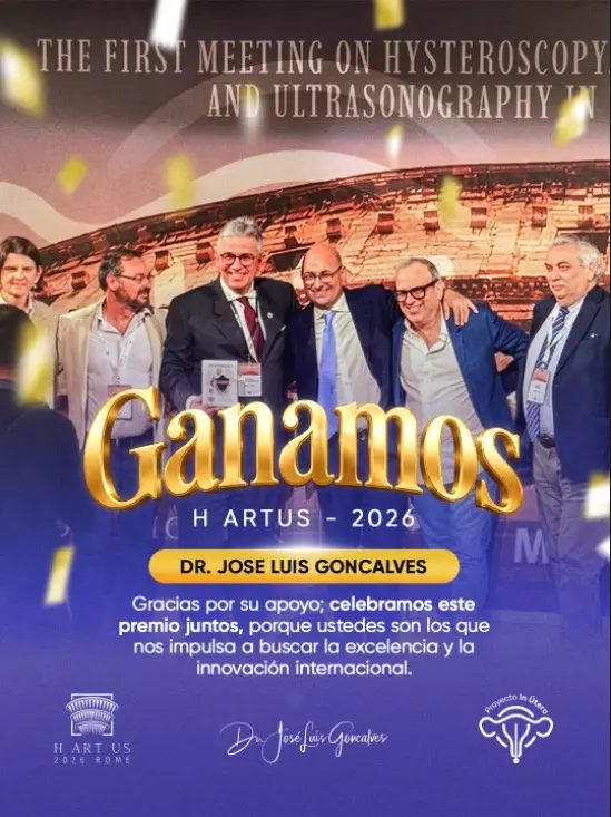 Dr. José Luis Goncalves recibiendo el Best Video Award en HARTUS Roma 2026